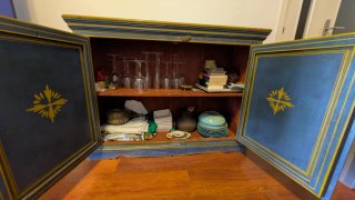Aparador madera Oriental Folk Art Pintado a Mano