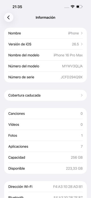 iPhone 16 Pro Max 256GB Negro