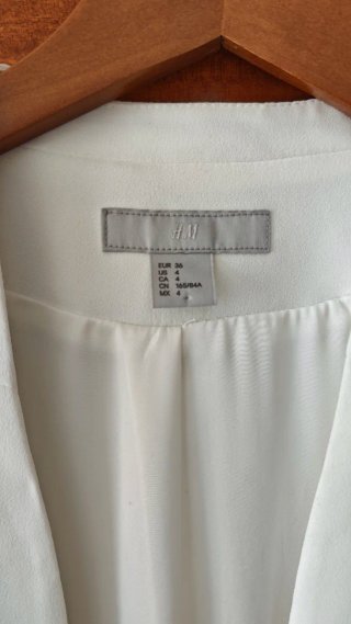 Blazer H&M Blanco Talla S