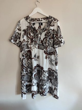 Vestido Mango Estampado Talla XL