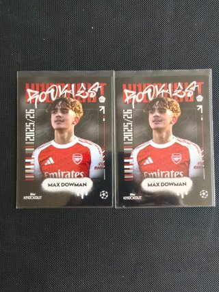 2X Max Dowman Topps Knockout 2025/26 RC