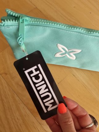 Estuche escolar Munich verde agua