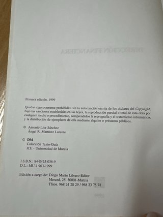 Dirección financiera