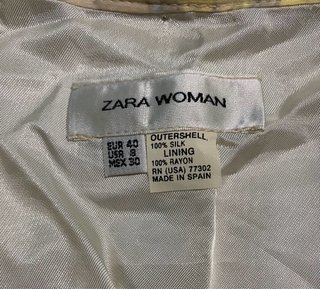 Falda Zara Seda Estampada T38