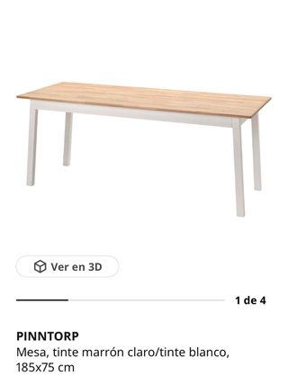 Mesa comedor PINNTORP IKEA madera y metal