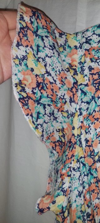 Vestido largo fluido estampado flores