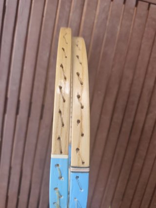 Racchette da tennis in legno decorazione collezione vintage