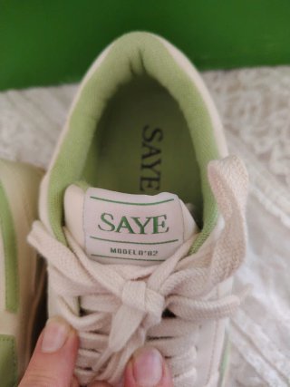 Zapatillas Saye Mujer Blancas y Verdes