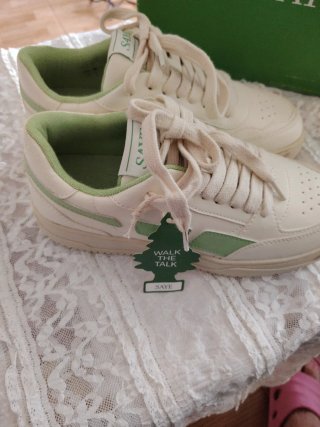 Zapatillas Saye Mujer Blancas y Verdes