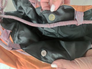 Bolsa de playa étnica naranja y morada