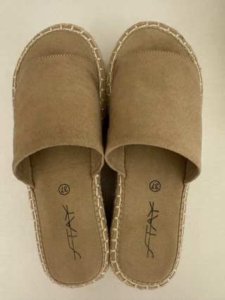 Sandalias Plataforma Esparto Beige