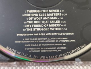 Metallica Black Album CD Primera Edición USA 1991