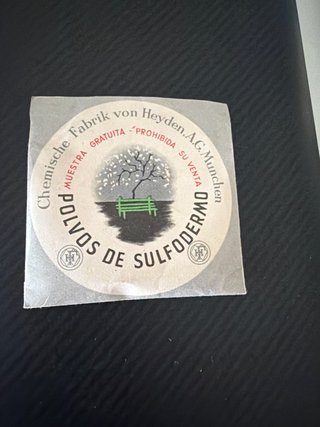 Muestras antiguas Polvos de Sulfodermo