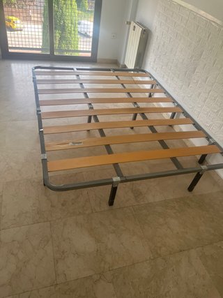 Somier metálico con lamas de madera