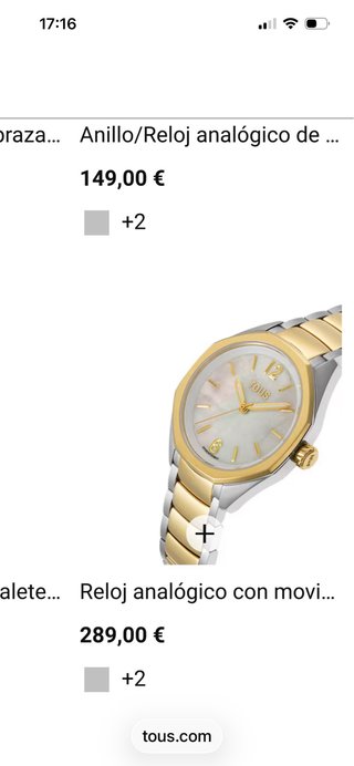Reloj Tous Oro y Plata Original