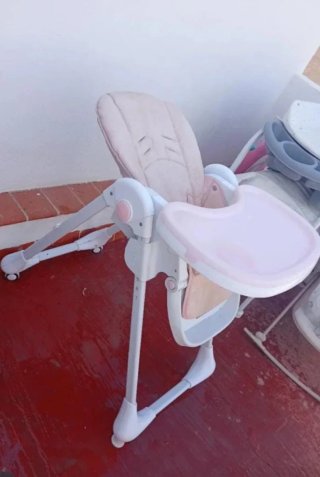 Trona Rosa Reclinable Bebé