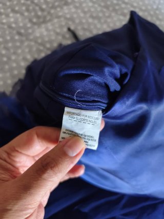 Vestido largo azul palabra de honor talla L