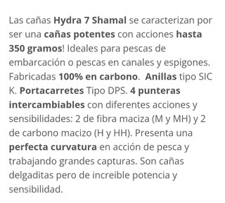Caña de pescar Hydra Shamal 3m