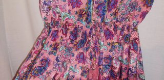 Vestido largo rosa estampado floral