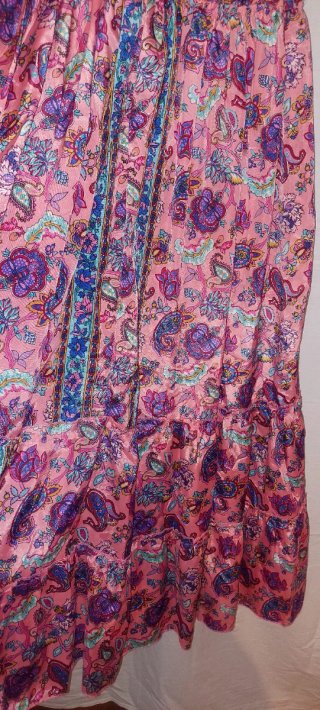 Vestido largo rosa estampado floral