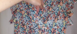Vestido largo rosa estampado floral