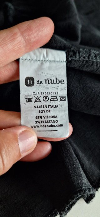 Vestido negro N de nube talla única