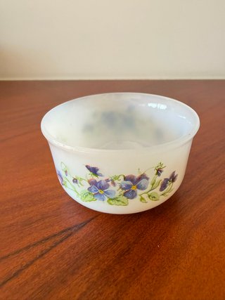 Taça Arcoroc Vidro Flores Roxas