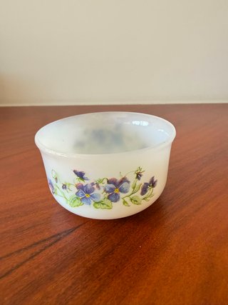 Taça Arcoroc Vidro Flores Roxas
