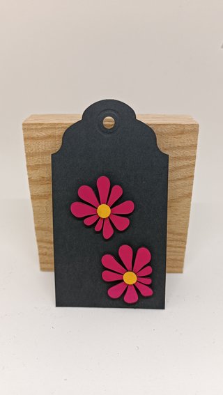 Pendientes flores madera hechos a mano