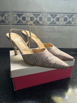 Zapatos de tacón multicolor punta fina