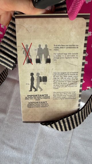 Bolso Santoro Gorjuss niña nueva con etiqueta rosa