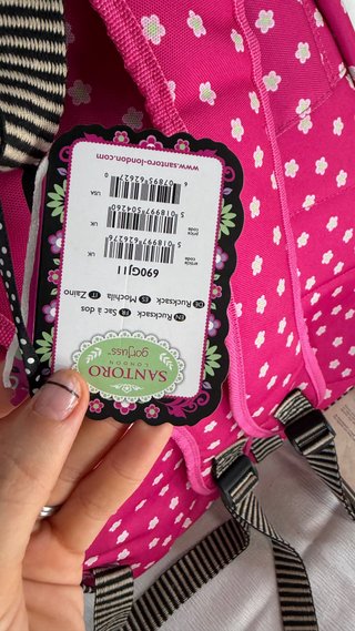 Bolso Santoro Gorjuss niña nueva con etiqueta rosa