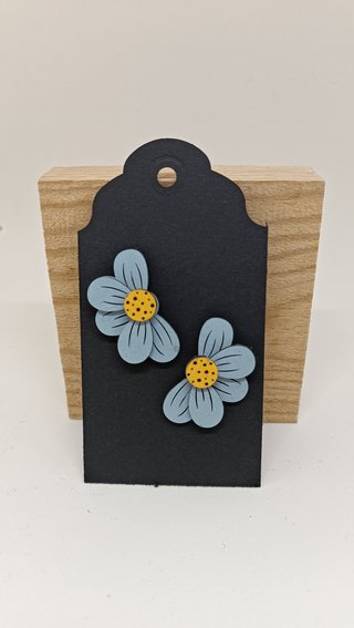 Pendientes Margarita Madera Hechos a Mano