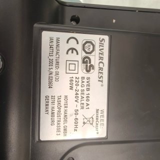 Máquina de vacío Silvercrest 160 w