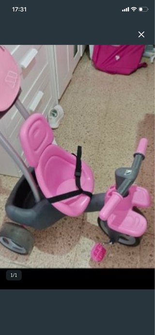 Triciclo infantil rosa