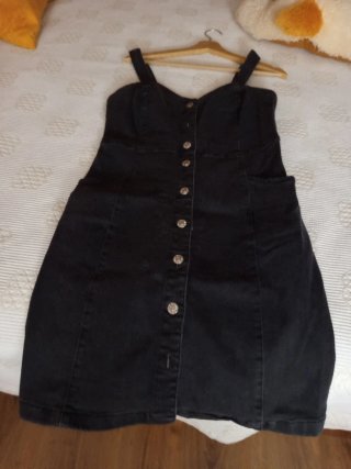 Vestido negro vaquero