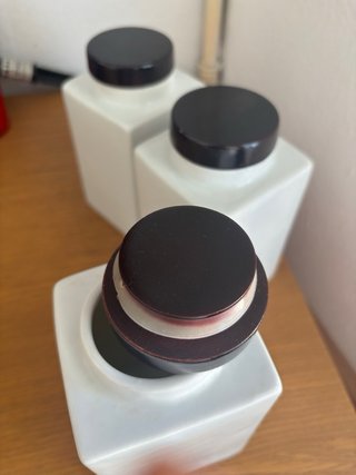 Set 3 Botes Cocina Blancos Tapa Negra