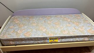 Estructura cama individual madera y metal