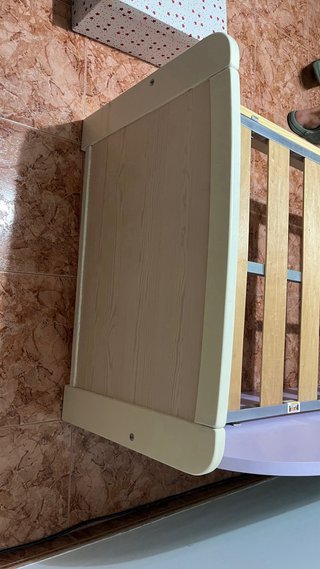 Estructura cama individual madera y metal