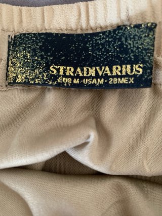 Minifalda lentejuelas beige Stradivarius