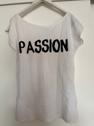 Camiseta blanca escote barco Algodon Largo 66 cms