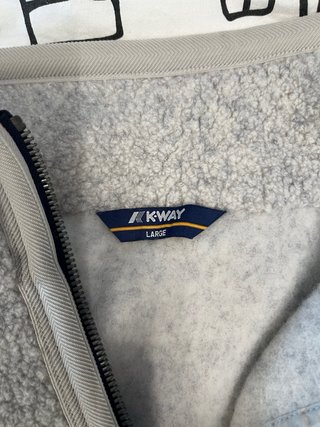 K-Way Grigio Felpa Mezza Zip