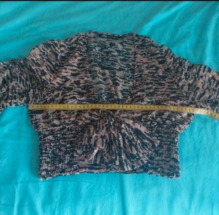 Zara Top Crop Stampa Animalier Tg S