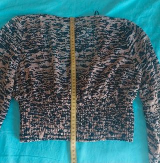 Zara Top Crop Stampa Animalier Tg S