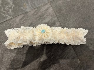 Liga Novia Beige y Azul