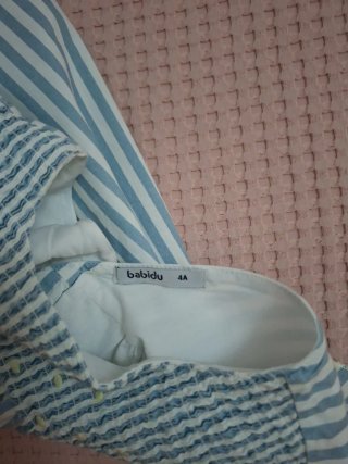 Vestido de rayas para niña 4 años