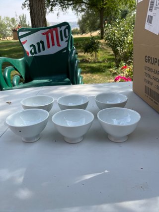 Juego 6 boles pequeños de porcelana