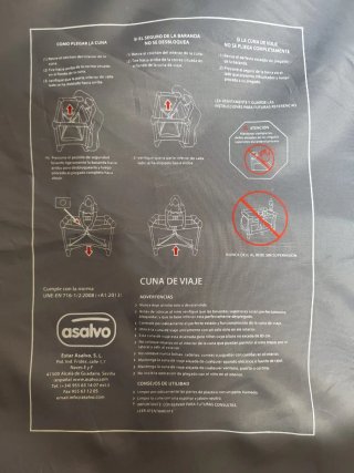Cuna de viaje plegable corralito