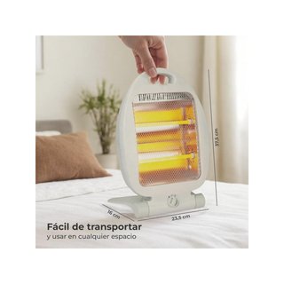 Estufa Eléctrica Cuarzo 800W Bajo Consumo