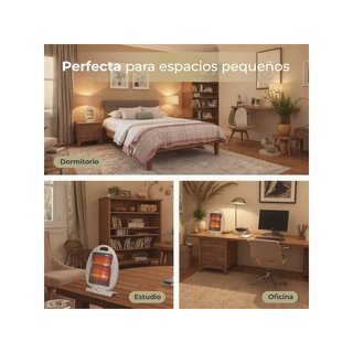 Estufa Eléctrica Cuarzo 800W Bajo Consumo